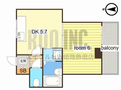 リバティ溝口【202号室】の間取り