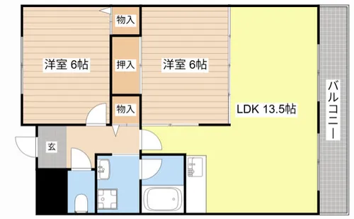 カーサボヌール【303号室】の間取り
