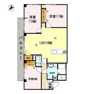 オリオノハイム Ⅱ【3階】の間取り