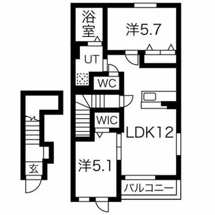 リバティープレイスⅢ【202号室】の間取り