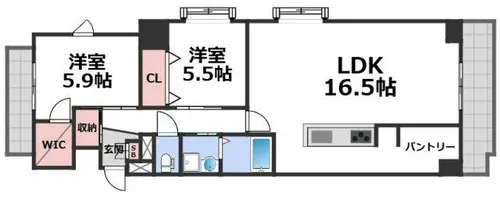 ISM 今里【7階】の間取り