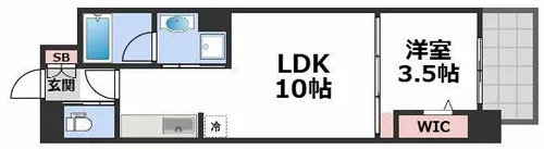 アーバネックス心斎橋Ⅱ【8階】の間取り