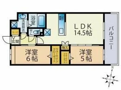 ビーコンヒル田島【2階】の間取り