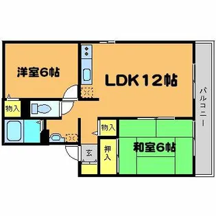 セジュールうらぞの【201号室】の間取り