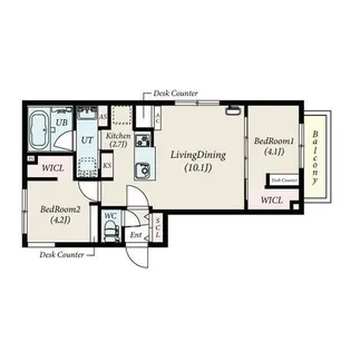 Terrace Warabi【4階】の間取り