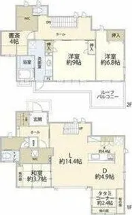 愛知県みよし市黒笹山手【一戸建】の間取り