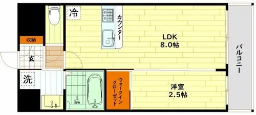 Alivis放出【6階】の間取り