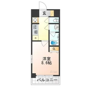 ベラジオ五条堀川Ⅱ【7階】の間取り