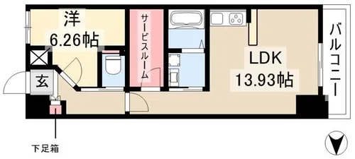 ファインブルーム新栄(旧グロリオーサ)【0602号室】の間取り