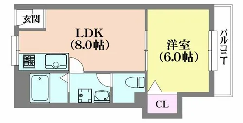 SUZURAN DANCHI Ⅰ【3階】の間取り