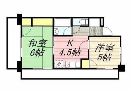 ダイナコート県庁前【13階】の間取り