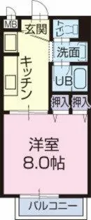 Surplus One榮山【110号室】の間取り