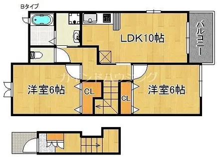 ブライトヒルズA・B棟【2階】の間取り