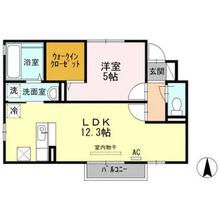 カーサ新門司【1階】の間取り