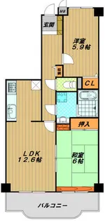デメテル高取台【9階】の間取り