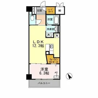 COCO MARINI【4階】の間取り