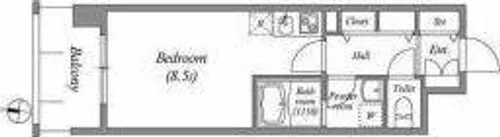 レジディア靭公園【9階】の間取り