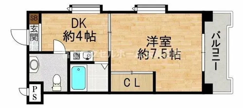 カサ・エルドラード弐番館【4階】の間取り