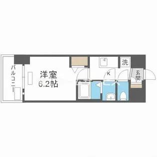 プレサンス難波インフィニティ【7階】の間取り