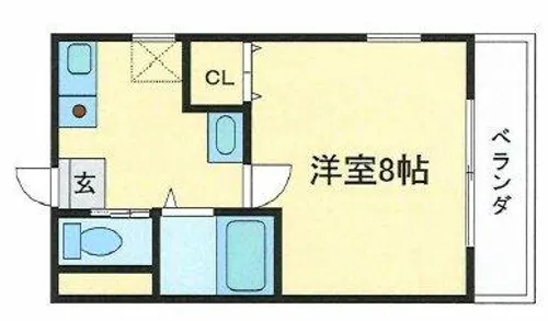 大阪府箕面市桜ケ丘1丁目【マンション】の間取り