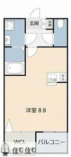 Jouer AzaleeⅠⅡ【2-104号室】の間取り