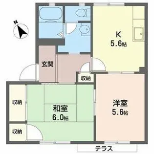 大阪府和泉市伯太町2丁目【アパート】の間取り