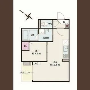 Jack shioike Ⅰ【2階】の間取り