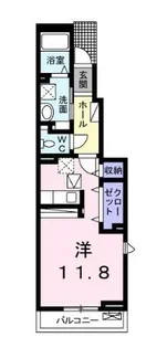 エスペランサ中仁野Ⅵ【101号室】の間取り