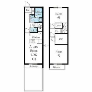 セレーノB棟【101号室】の間取り