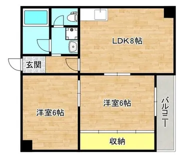 カトリエーム中島【6階】の間取り