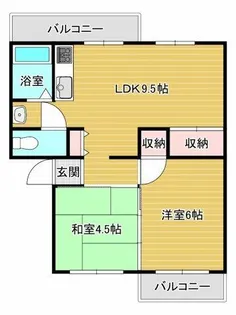 狭山遊園ハイツ【4階】の間取り