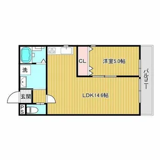 ミワパラディ新今里【2階】の間取り