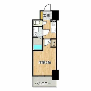 エスリードレジデンス大阪本町【6階】の間取り