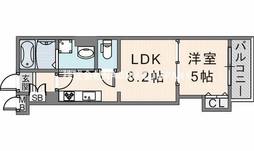 クリエオーレ東山町【304号室】の間取り