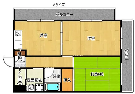シェーネヴェレ清水丘【2階】の間取り