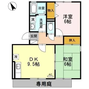 メルベーユ前田Ⅱ【1階】の間取り