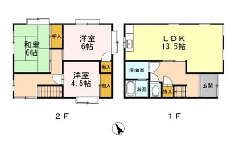 福岡県北九州市小倉南区南方2丁目【一戸建】の間取り