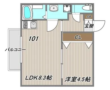NET-K垂水Ⅱ【1階】の間取り