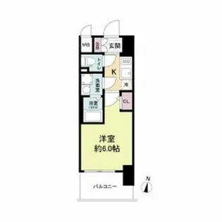 エスリードレジデンス梅田グランゲート【4階】の間取り