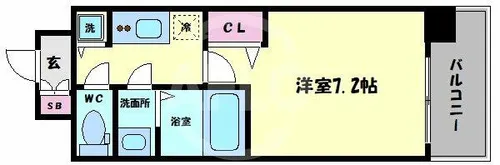 スワンズシティ大阪イースト【507号室】の間取り