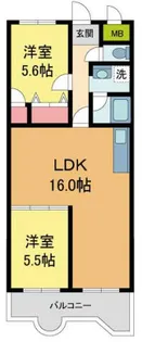 ジョイフル北町【102号室】の間取り
