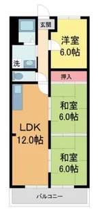 ドムール宝塚【2階】の間取り