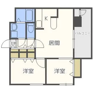 レインボータウン24【3階】の間取り
