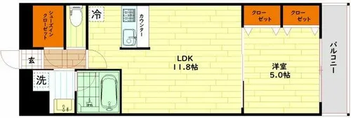 大阪府大阪市旭区高殿7丁目【マンション】の間取り