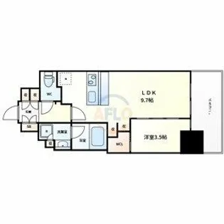コンフォリア・リヴ北浜淡路町【10階】の間取り