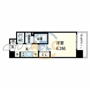 プレサンスOSAKA三国ネオス【8階】の間取り