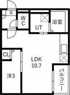 Jack shinhamaⅠ【1階】の間取り