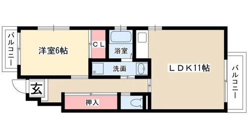 浅見壱番館【4階】の間取り