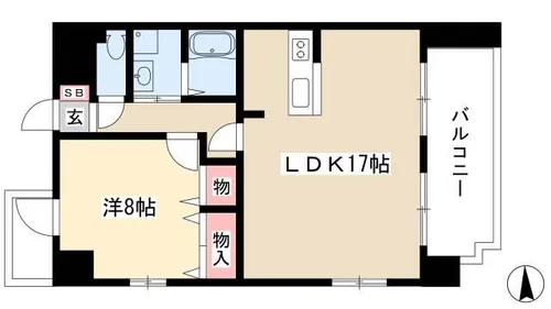 エスポワール金山【801号室】の間取り