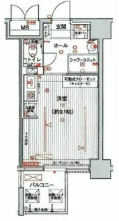 エスティライフ大阪都島【4階】の間取り